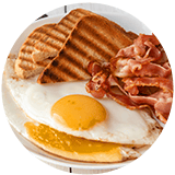 Eggs, bacon and toast