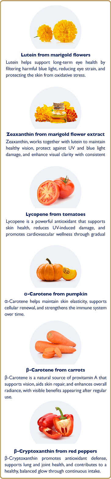 6 essential carotenoids