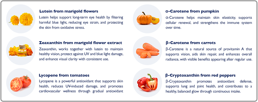 6 essential carotenoids
