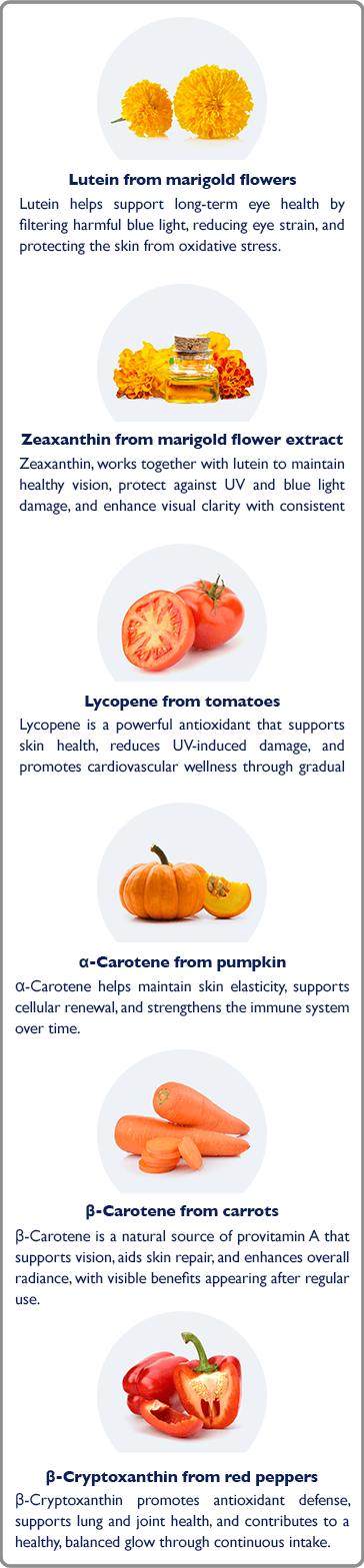 6 essential carotenoids